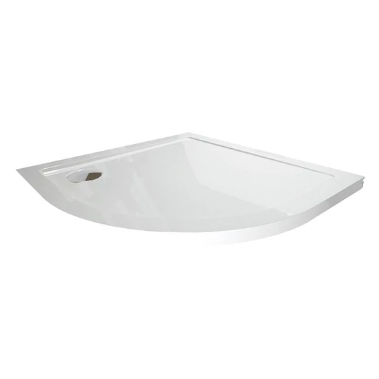 Wellis zuhanytálca íves, lapos - 90x90x4 cm lefolyóval