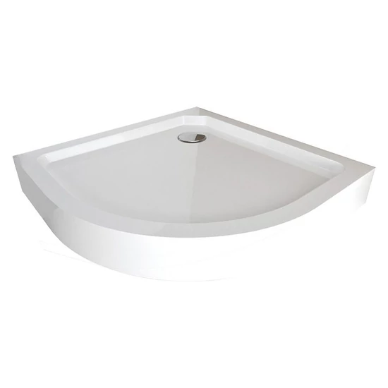 Wellis zuhanytálca íves, magas - 90x90x15 cm lefolyóval