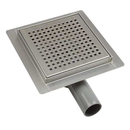 Wellis W-Drain Square 15x15 prémium rozsdamentes acél padlóösszefolyó, ráccsal