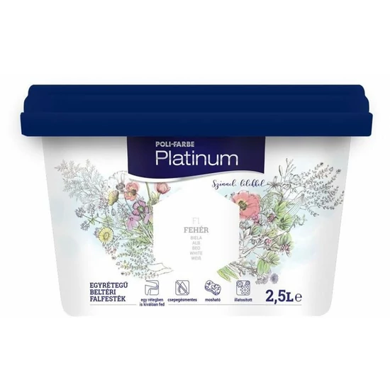 Poli-Farbe Platinum falfesték F1 fehér 2,5L
