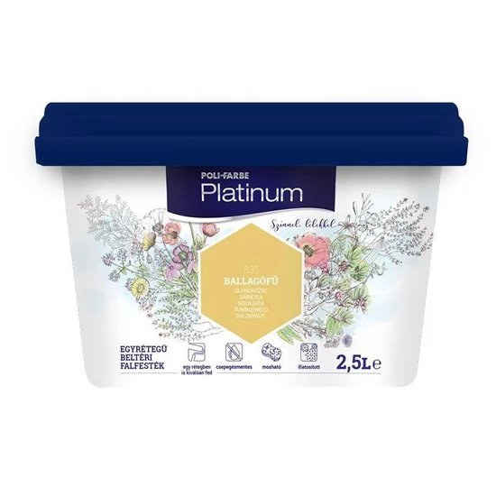 Poli-Farbe Platinum falfesték B35 ballagófű 2,5L
