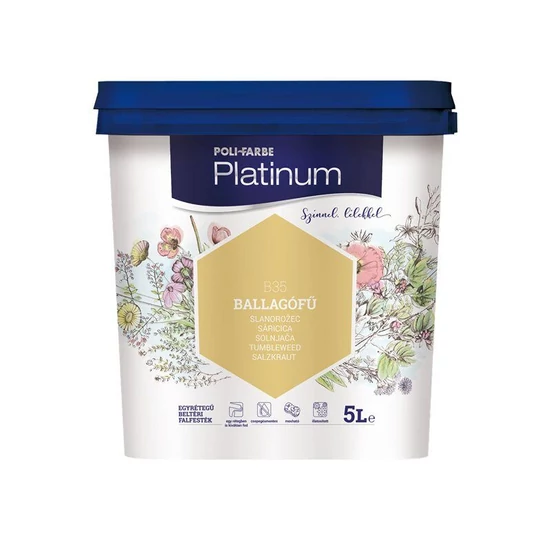 Poli-Farbe Platinum falfesték B35 ballagófű 5L