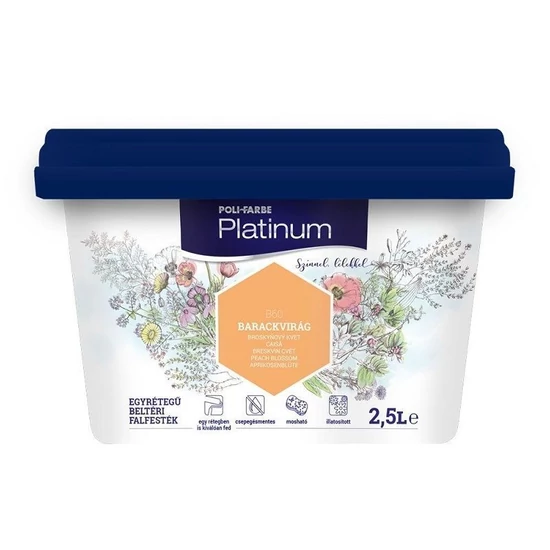 Poli-Farbe Platinum falfesték B60 barackvirág 2,5L