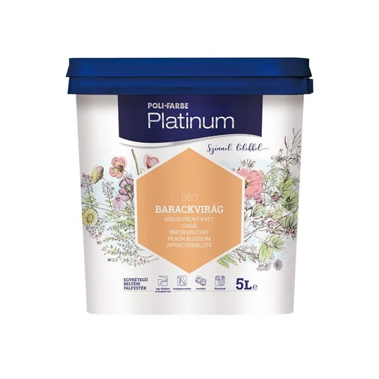 Poli-Farbe Platinum falfesték B60 barackvirág 5L