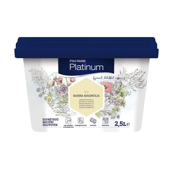 Poli-Farbe Platinum falfesték B15 barna magnólia 2,5L