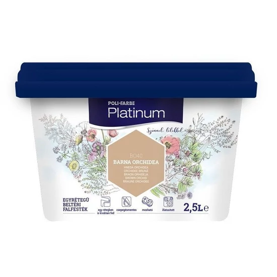 Poli-Farbe Platinum falfesték B040 barna orchidea 2,5L