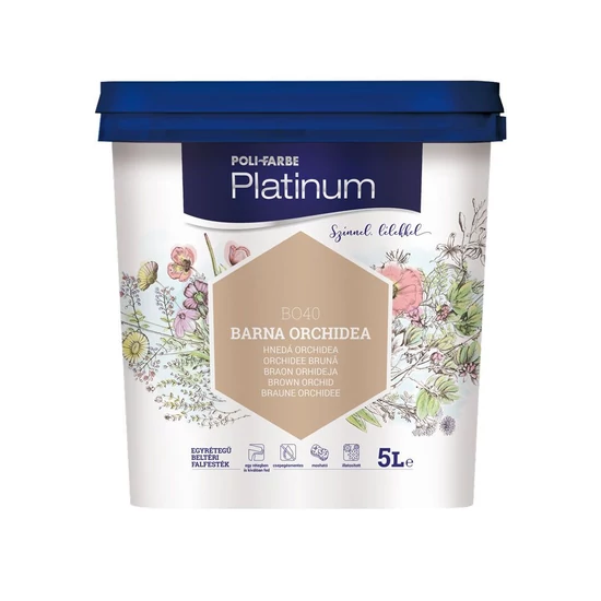 Poli-Farbe Platinum falfesték B040 barna orhidea 5L