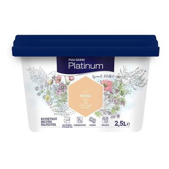Poli-Farbe Platinum falfesték B20 bodza 2,5L