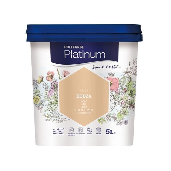 Poli-Farbe Platinum falfesték B20 bodza 5L