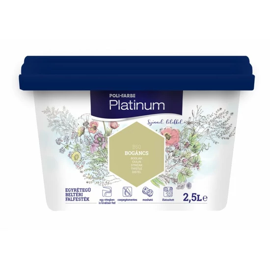 Poli-Farbe Platinum falfesték B50 bogáncs 2,5L