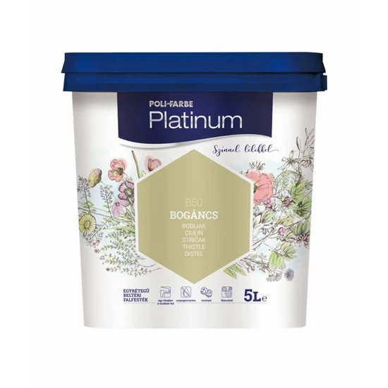 Poli-Farbe Platinum falfesték B50 bogáncs 5L