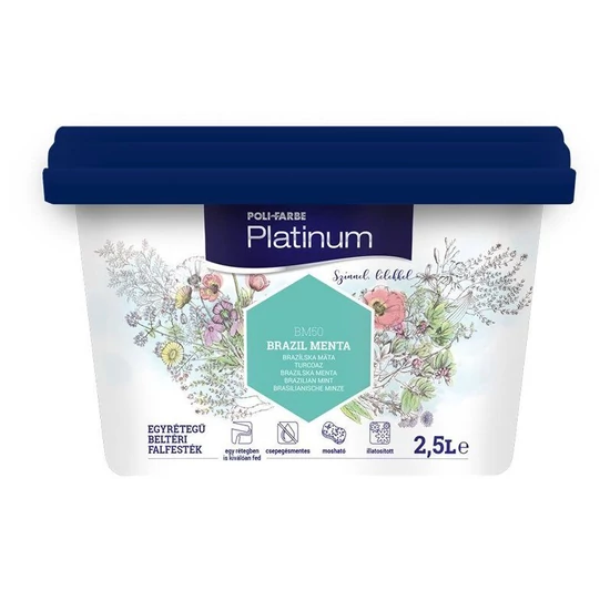 Poli-Farbe Platinum falfesték BM50 brazil menta 2,5L