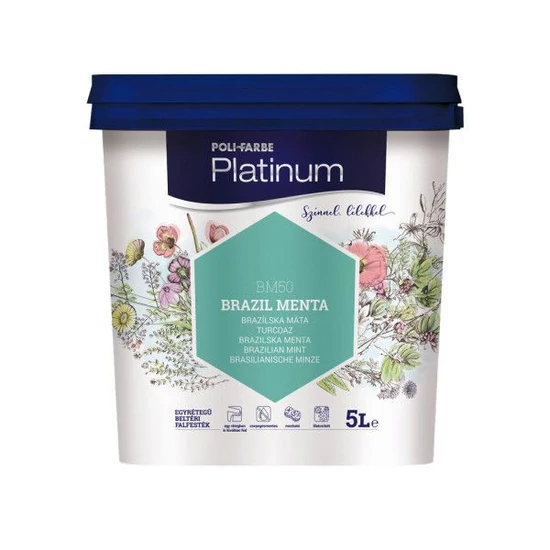 Poli-Farbe Platinum falfesték BM50 brazil menta 5L