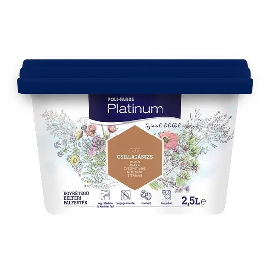 Poli-Farbe Platinum falfesték CS50 csillagánizs  2,5L