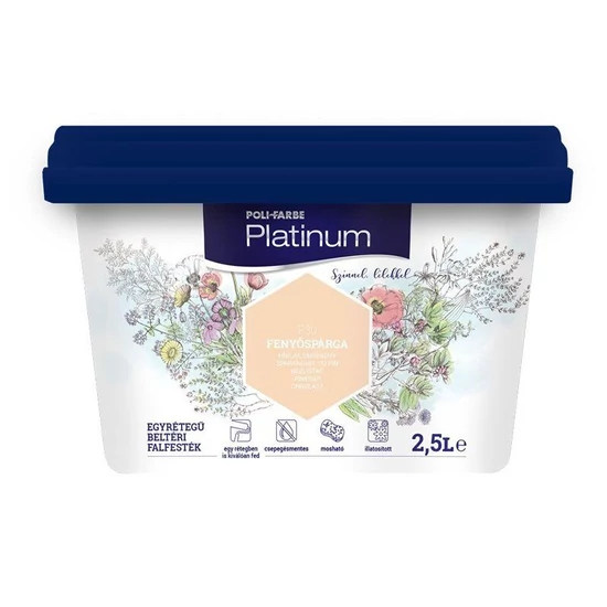 Poli-Farbe Platinum falfesték F30 fenyőspárga 2,5L