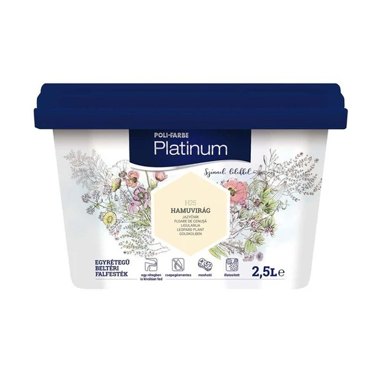 Poli-Farbe Platinum falfesték H25 Hamuvirág 2,5L