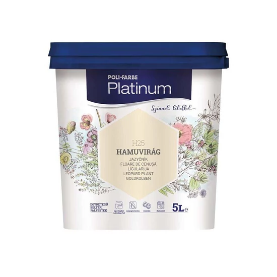 Poli-Farbe Platinum falfesték H25 Hamuvirág 5L