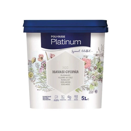 Poli-Farbe Platinum falfesték H10 havasi gyopár 5L