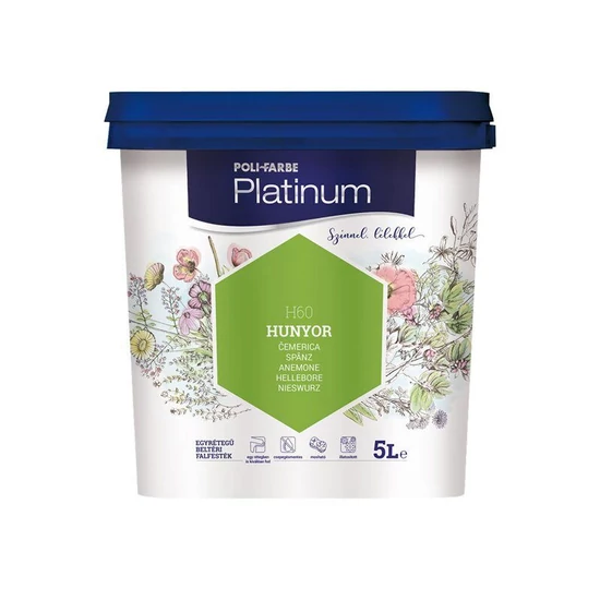 Poli-Farbe Platinum falfesték H60 hunyor 5L