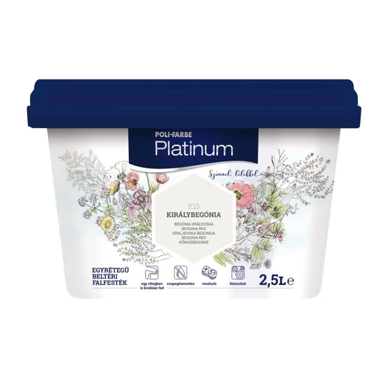 Poli-Farbe Platinum falfesték K10 királybegónia 2,5L