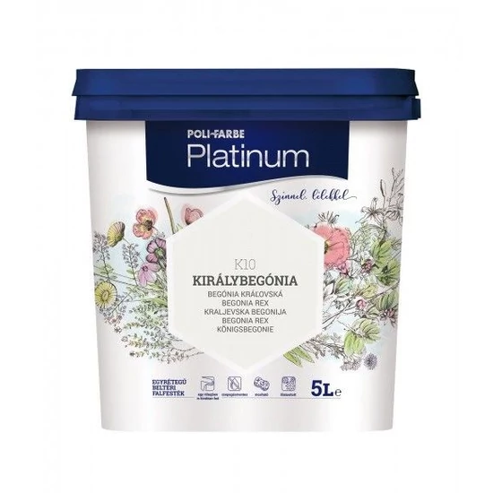 Poli-Farbe Platinum falfesték K10 királybegónia 5L