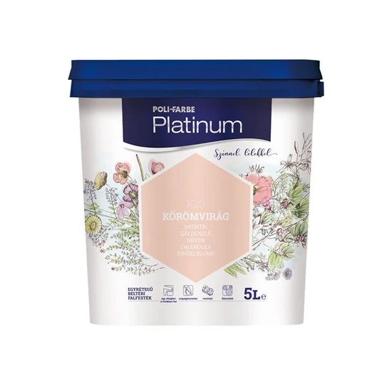 Poli-Farbe Platinum falfesték K50 kövirózsa 5L
