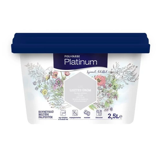 Poli-Farbe Platinum falfesték L30 lisztes üröm 2,5L