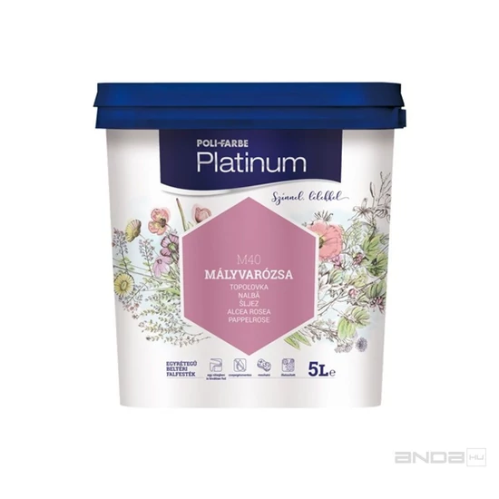 Poli-Farbe Platinum falfesték M40 mályvarózsa 5L