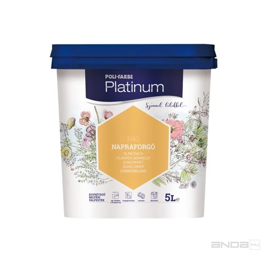 Poli-Farbe Platinum falfesték N40 napraforgó 5L