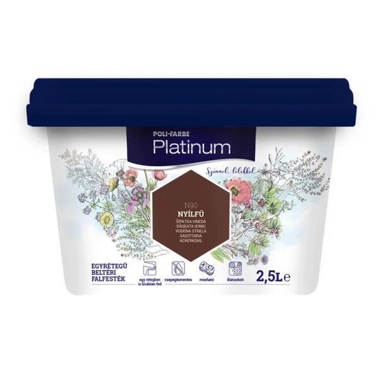 Poli-Farbe Platinum falfesték N90 nyílfű 2,5L