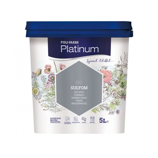 Poli-Farbe Platinum falfesték S50 sulyom 5L