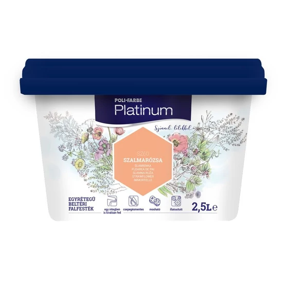 Poli-Farbe Platinum falfesték SZ60 szalmarózsa 2,5L