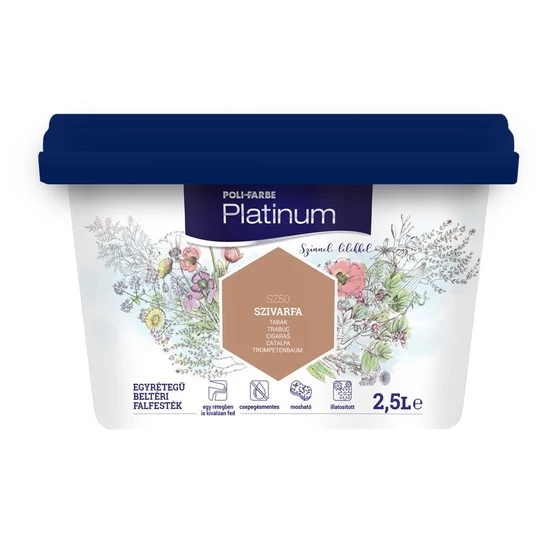 Poli-Farbe Platinum falfesték SZ50 szivarfa 2,5L
