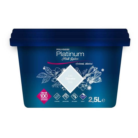 Poli-Farbe Platinum matt latex falfesték C30 cipruska 2,5L