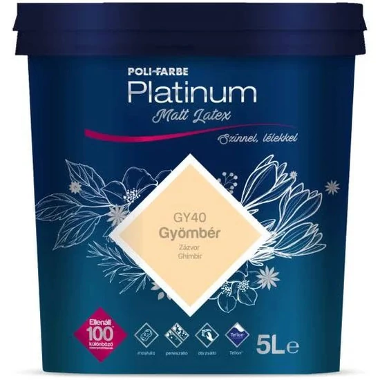 Poli-Farbe Platinum matt latex falfesték GY40 gyömbér 5L