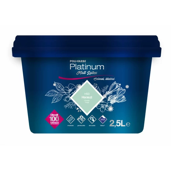 Poli-Farbe Platinum matt latex falfesték H50 haraszt 2,5L