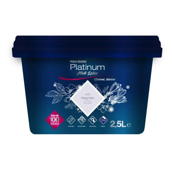Poli-Farbe Platinum matt latex falfesték H20 hegyilen 2,5L