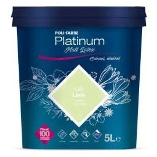 Poli-Farbe Platinum matt latex falfesték L25 lime 5L
