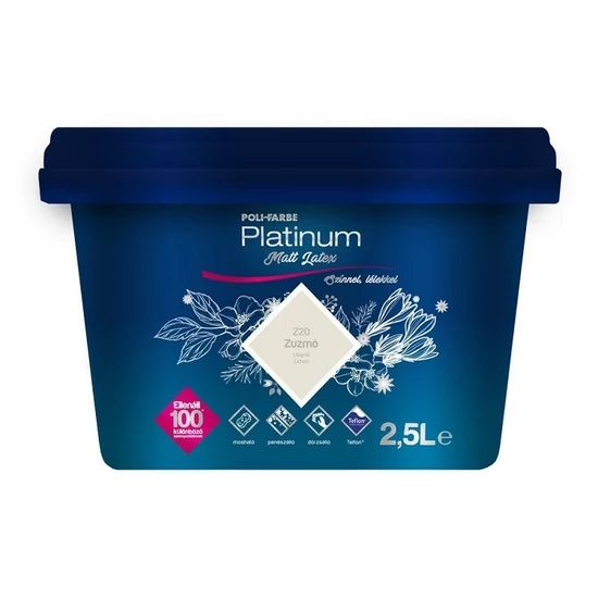 Poli-Farbe Platinum matt latex falfesték Z20 zuzmó 2,5L