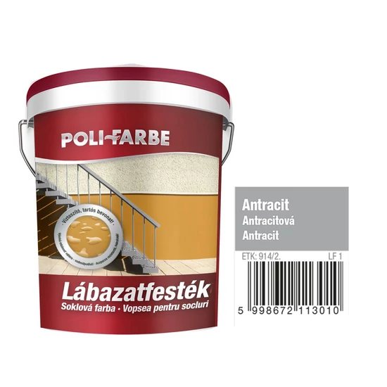 Poli-Farbe Lábazatfesték antracit 1L