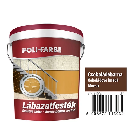 Poli-Farbe Lábazatfesték csokoládébarna 1L