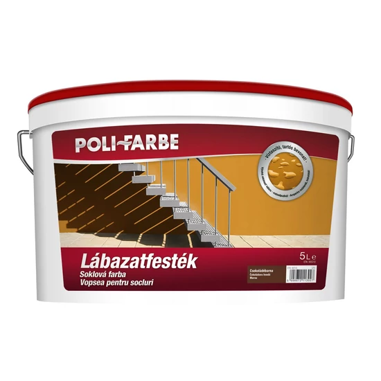 Poli-Farbe Lábazatfesték csokoládébarna 5L