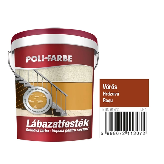 Poli-Farbe Lábazatfesték vörös 1L