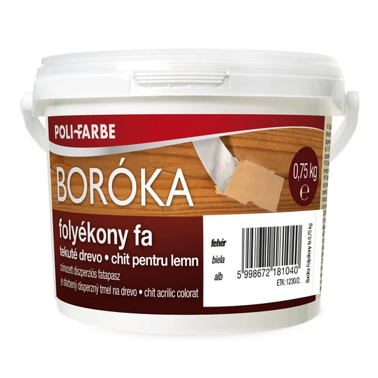 Poli-Farbe Boróka folyékony fa fehér 750g