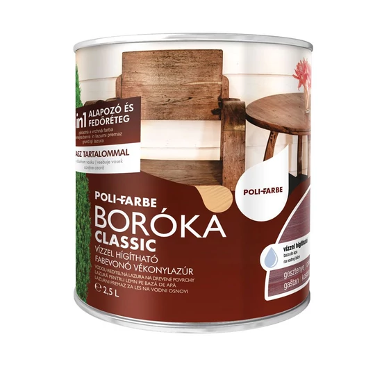 Poli-Farbe Boróka lazúr gesztenye 2,5L