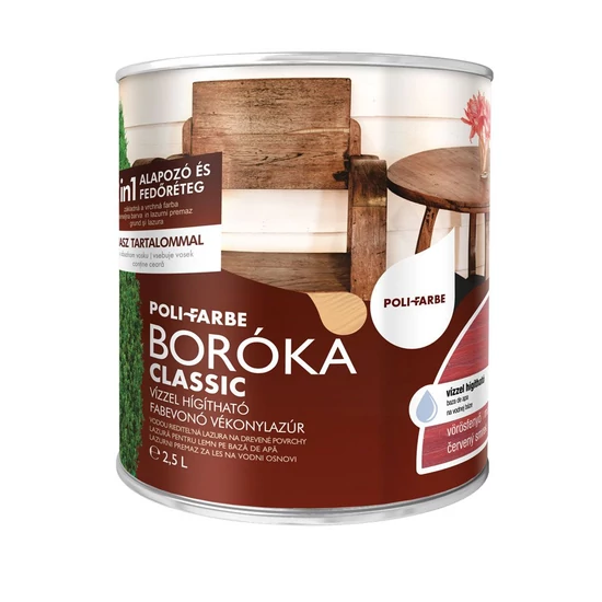 Poli-Farbe Boróka lazúr vörösfenyő 2,5L
