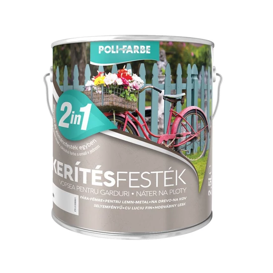 Poli-Farbe Kerítésfesték fehér 2,5L
