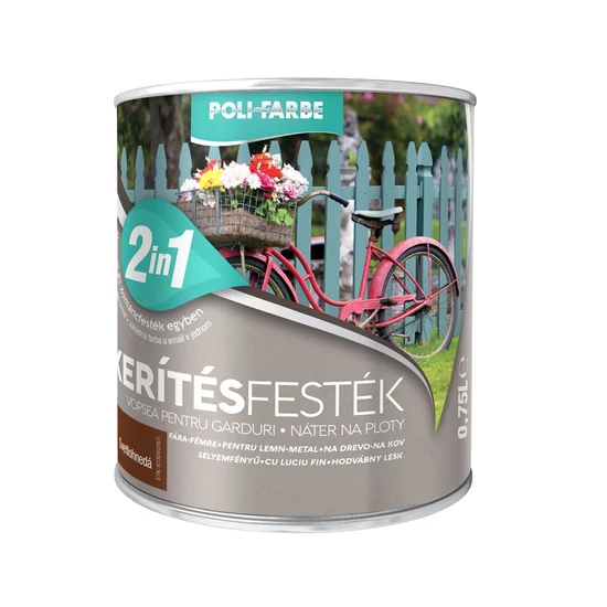 Poli-Farbe Kerítésfesték világosbarna 0,75L