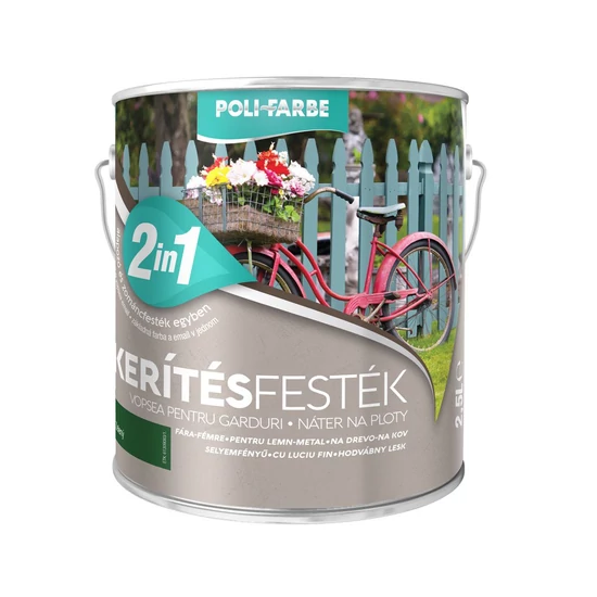 Poli-Farbe Kerítésfesték zöld 2,5L