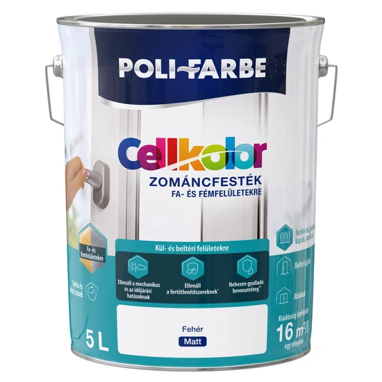 Poli-Farbe Cellkolor matt zománcfesték fehér 5L